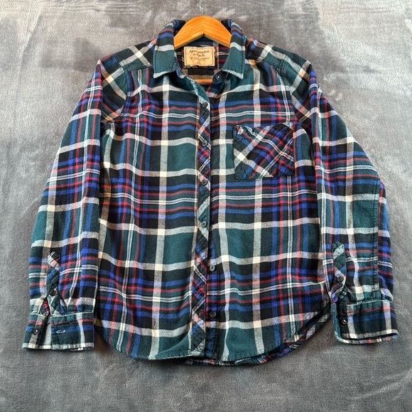 Abercrombie & Fitch Men's Shirt Plaid Flannel Button Down Size XL - Picture 1 of 5